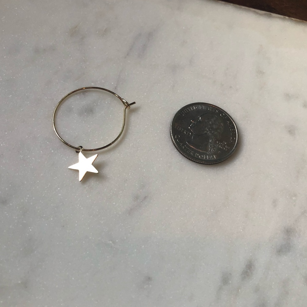 Dainty Star Drop Earrings - Picture 3 of 3